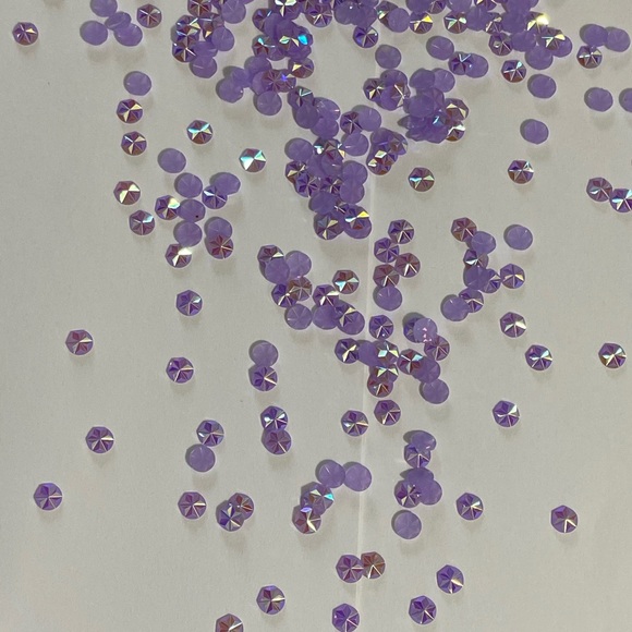 2000 Rhinestone Purple 5mm Flatback Nail Art Craft - Picture 4 of 6